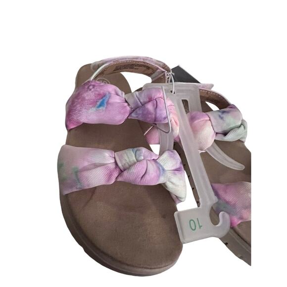 Girl's Cat & Jack Pink Tie Dye Knot Sandals-Size 10- NEW - Picture 3 of 5